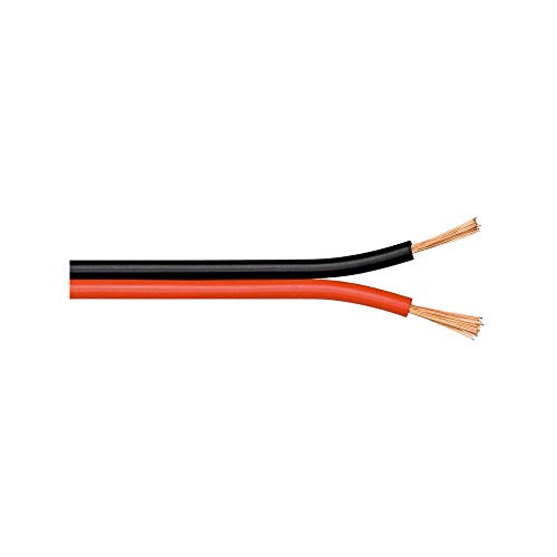 Goobay 67732 Lautsprecherkabel 2x1,5 mm² CCA Litze / Boxenkabel Audio Kabel Meterware / Speaker Cable Litzenkabel Audiokabel / Subwoofer Kabel / Rot Schwarz / 10m von goobay