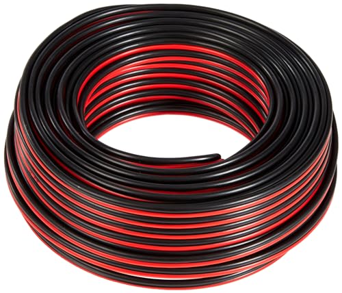 Goobay 67733 Lautsprecherkabel 2x1,5 mm² CCA Litze / Boxenkabel Audio Kabel Meterware / Speaker Cable Litzenkabel Audiokabel / Subwoofer Kabel / Rot Schwarz / 25m von goobay