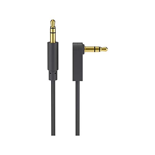 Goobay 67783 Audio Verbindungskabel, AUX, 3.5 mm Stereo, 3-Pol., Slim, CU, Abgewinkelt von goobay