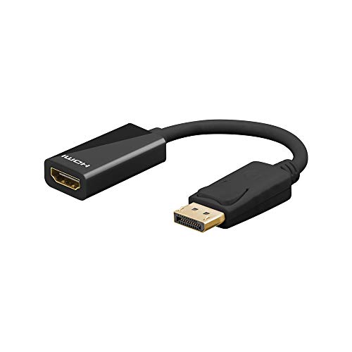 Goobay 67881 DisplayPort auf HDMI Adapter, DP-Stecker > HDMI-Buchse, 0,1m Kabel von goobay