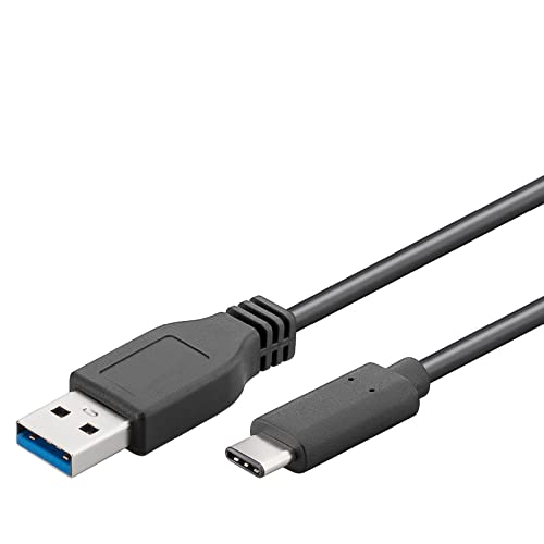 Goobay 67999 SuperSpeed 3.1 USB C -> USB 3.0 (Typ A) Ladekabel, Datenkabel, Unterstützt Charging & Sync, 3-Fach geschirmt, 0,5m, schwarz von goobay