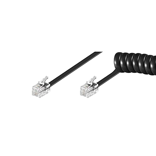 Goobay 68002 Telefonkabel RJ10 Stecker Telefonhörerkabel Spiralkabel Telefonstecker RJ10 Kabel Festnetztelefon Telefonhörer Telefon Kabel Schwarz 4m Goobay 68002 Telefonkabel RJ10 Stecker Telefonhörerkabel Spiralkabel Telefonstecker RJ10 Kabel Festnetztelefon Telefonhörer Telefon Kabel Schwarz 4m von goobay