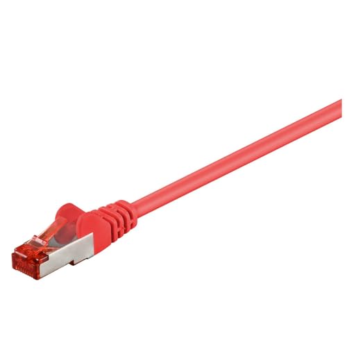 Goobay 68280 CAT 6 Patchkabel, S/FTP (PiMF), Rot, LSZH halogenfrei, Kupfer von goobay