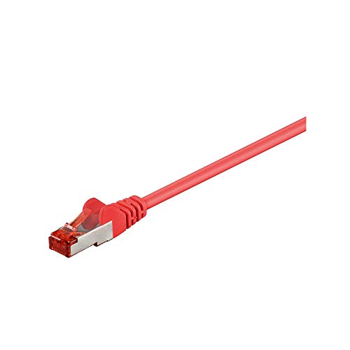 Goobay 68282 CAT 6 Patchkabel, S/FTP (PiMF), Rot von goobay