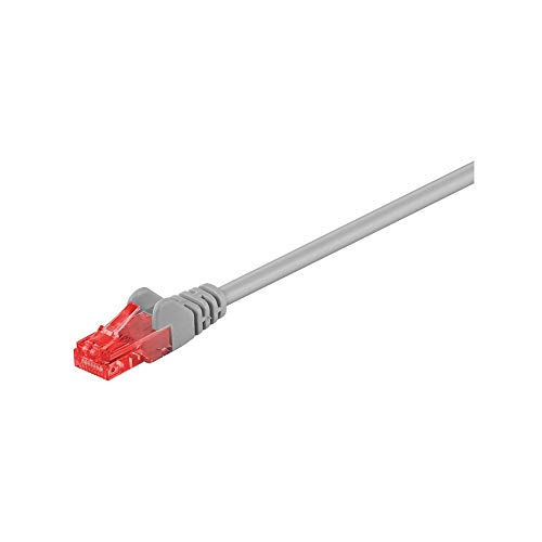 Goobay 68414 CAT 6 Patchkabel, U/UTP, Grau, CCA Kupfergemisch von goobay