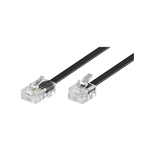 Goobay 68530 Telefonkabel RJ11 Stecker auf RJ45 Stecker Flachkabel RJ11 Kabel für Faxgerät DSL Modem VDSL Router Kabel ISDN DSL Kabel Schwarz 3m Goobay 68530 Telefonkabel RJ11 Stecker auf RJ45 Stecker Flachkabel RJ11 Kabel für Faxgerät DSL Modem VDSL Router Kabel ISDN DSL Kabel Schwarz 3m von goobay