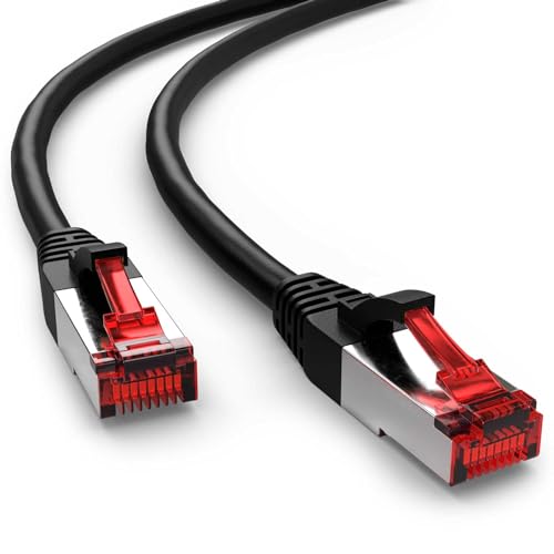 Goobay 68699 CAT 6 Patchkabel, S/FTP (PiMF), Schwarz von goobay