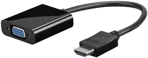 Goobay 68793 HDMI auf VGA Adapter für Full HD 1080p @ 60Hz / HDMI to VGA Adapterkabel konvertiert HDMI in VGA Signal Analog / Monitorkabel Schwarz von goobay