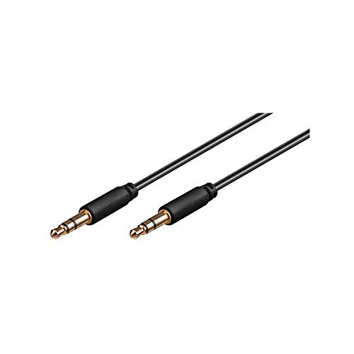 Goobay 69106 Audio Verbindungskabel AUX, 3, 5 mm Stereo 3-Pol., Slim, CU - Klinke 3, 5 mm Stecker (3-Pin, Stereo) > Klinke 3, 5 mm Stecker (3-Pin, Stereo) von goobay