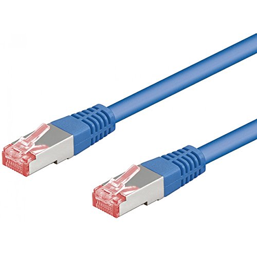 Goobay 69272 CAT 6 Patchkabel, S/FTP (PiMF), Blau, LSZH Halogenfrei, Kupfer, , 10, 00m Kabellänge von goobay