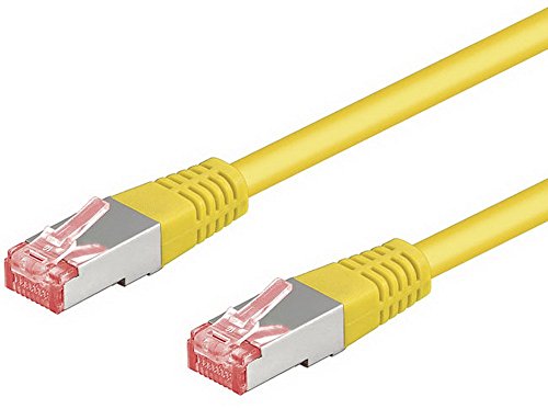 Goobay 69303 CAT 6 Patchkabel, S/FTP (PiMF), Gelb - LSZH halogenfrei, Kupfer von goobay