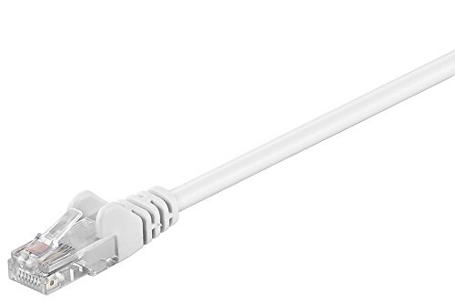 Goobay 69501 CAT 5e Patchkabel, U/UTP, Weiß, CCA Kupfergemisch von goobay