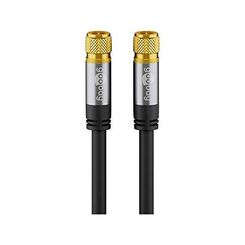 Goobay 70664 2m Satellitenkabel mit F-Stecker für DVB-S Receiver, 75 Ohm, Kabelinternet Modem, Router Schwarz Goobay 70664 2m Satellitenkabel mit F-Stecker für DVB-S Receiver, 75 Ohm, Kabelinternet Modem, Router Schwarz von goobay