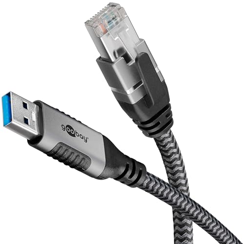 Goobay 70694 USB-A auf RJ45 Ethernet CAT 6 Kabel für stabile kabelgebundene Internetverbindung mit Router/Modem/Netwerk Switch/Ersetzt USB auf RJ45 Adapter / 1 Gbit/s / 10 Meter von goobay