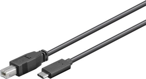 Goobay 71521 USB 3.1 Kabel USB-C auf B, Schwarz - USB 2.0-Stecker (Typ B) > USB-C-Stecker von goobay