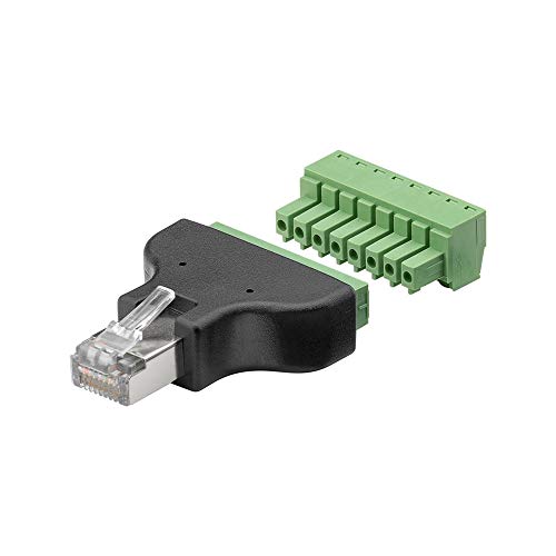 Goobay 76736 Terminal Block 8-pin > RJ45-Stecker (8P8C),, Schwarz von goobay