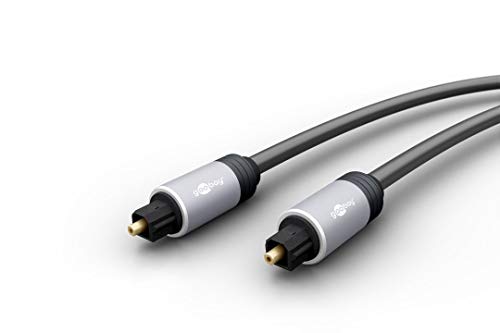 Goobay 77125 Toslink digital Audio Anschlusskabel Lichtwellenleiterkabel, Digitales Audiokabel mit bester Audioqualität, 1, 50 Meter von goobay