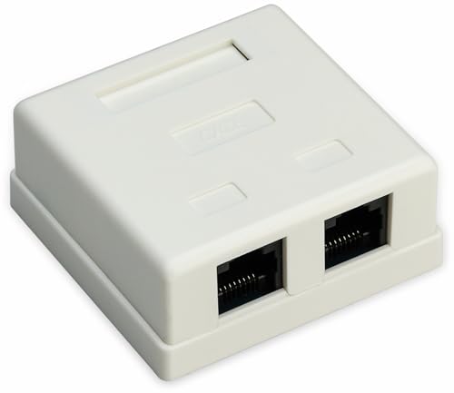 Goobay 77633 2-port RJ45 Anschlussdose, CAT 6, UTP Goobay 77633 2-port RJ45 Anschlussdose, CAT 6, UTP von goobay