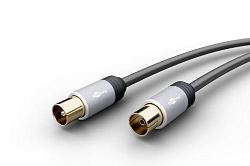 Goobay 78116 SAT Antennenkabel mit vergoldeten F-Steckern, SAT Koaxialkabel, Koax Kabel für analogen und digitalen Empfang, 3,0 Meter Goobay 78116 SAT Antennenkabel mit vergoldeten F-Steckern, SAT Koaxialkabel, Koax Kabel für analogen und digitalen Empfang, 3,0 Meter von goobay
