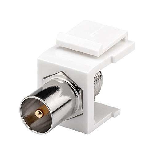 Goobay 79955 Keystone Modul SAT Antenne Kupplung / Koax Stecker auf F-Buchse für SAT Antennenkabel / 75 Ohm / Snap-In-System / 16,2 mm Goobay 79955 Keystone Modul SAT Antenne Kupplung / Koax Stecker auf F-Buchse für SAT Antennenkabel / 75 Ohm / Snap-In-System / 16,2 mm von goobay