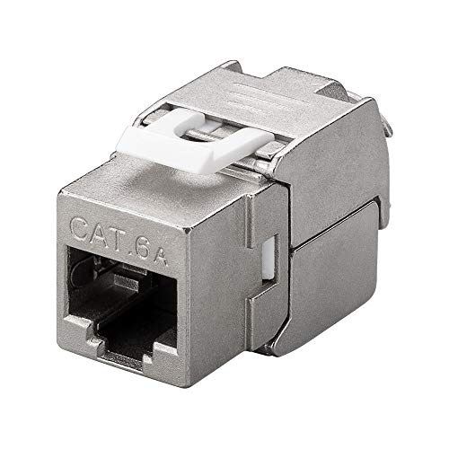 Goobay 90864 Keystone Modul RJ45 Buchse / CAT 6A Netzwerkstecker 500 MHz / STP Ethernet Buchse 8P8C / LSA Montage für Netzwerkkabel / Zink Gehäuse Goobay 90864 Keystone Modul RJ45 Buchse / CAT 6A Netzwerkstecker 500 MHz / STP Ethernet Buchse 8P8C / LSA Montage für Netzwerkkabel / Zink Gehäuse von goobay