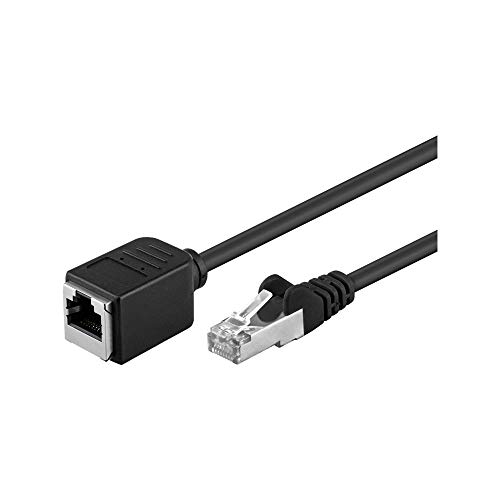 Goobay 91884 CAT 5e Verlängerungskabel, F/UTP, Schwarz - RJ45-Stecker (8P8C) > RJ45-Buchse (8P8C) von goobay