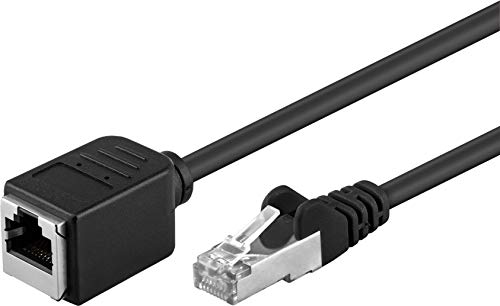 Goobay 91886 CAT 5e Verlängerungskabel, F/UTP, Schwarz, RJ45-Stecker (8P8C) > RJ45-Buchse (8P8C) von goobay