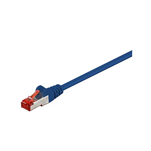 Goobay 92452 CAT 6 Patchkabel, S/FTP (PiMF), Blau, LSZH Halogenfrei, Kupfer von goobay