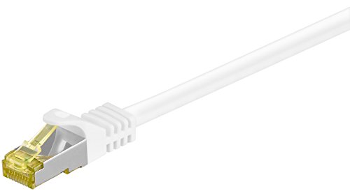 Goobay 92670 Lan Kabel 30meter doppelt geschirmt S-FTP - Netzwerkkabel CAT 7 Kabel 30m - LAN Kabel CAT 7 mit 10 Gigabit - RJ45 Stecker - Weiß von goobay