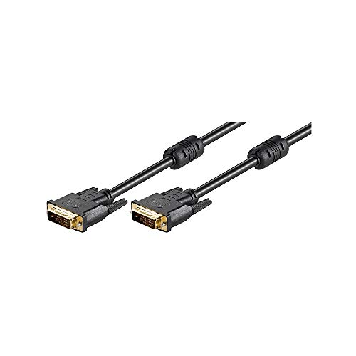 Goobay 93112 DVI D Verbindungskabel / Full HD 1080p Monitorkabel / Vergoldete Stecker DVI D Dual Link (24+1 Pin) / Bildschirmkabel Verlängerung / Schwarz / 5m von goobay