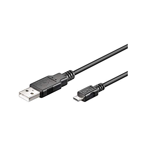 Goobay 93181 USB A auf Micro USB B Kabel 1,8m / Handykabel 480 Mbits / Ladekabel USB 2.0 zu Micro USB Type B Stecker Adapterkabel / Kupferleiter / Schwarz / 1,8 Meter von goobay