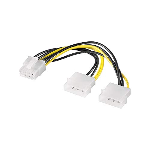 Goobay 93241 PC Grafikkarten Stromkabel/Stromadapter, PCI-E zu PCI Express 8 Pin von goobay