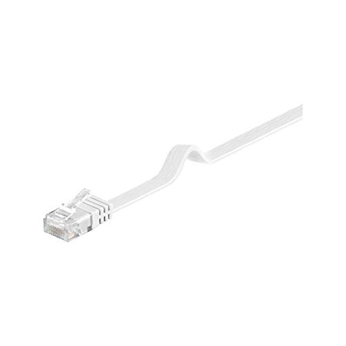 Goobay 93363 CAT 5e Flach-Patchkabel, U/UTP, Weiß von goobay