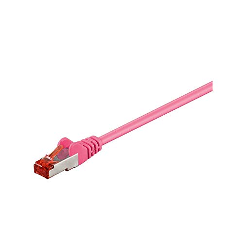 Goobay 93434 CAT 6 Patchkabel, S/FTP (PiMF), Magenta von goobay