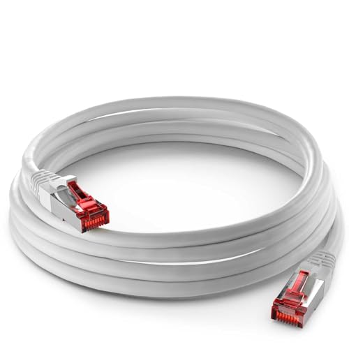 Goobay 93504 CAT 6 Patchkabel, S/FTP (PiMF), Weiß, , 15.00 m Kabellänge von goobay