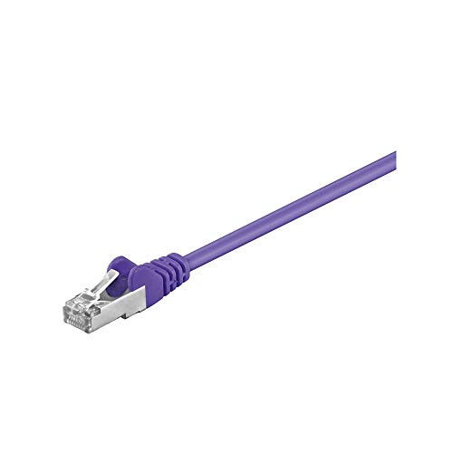 Goobay 93512 CAT 5e Patchkabel, SF/UTP, Violett, CCA Kupfergemisch von goobay