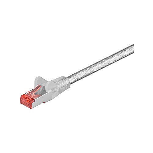Goobay 93567 CAT 6 Patchkabel, S/FTP (PiMF), Transparent - Kupfermaterial von goobay