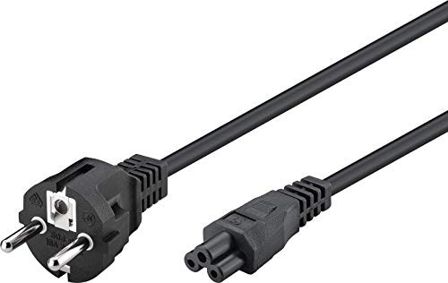 Goobay 93586 Netzanschlusskabel (Schutzkontakt), 1, 8 m, Schwarz, Schutzkontaktstecker (Typ F, CEE 7/7) > Gerätebuchse C5 von goobay