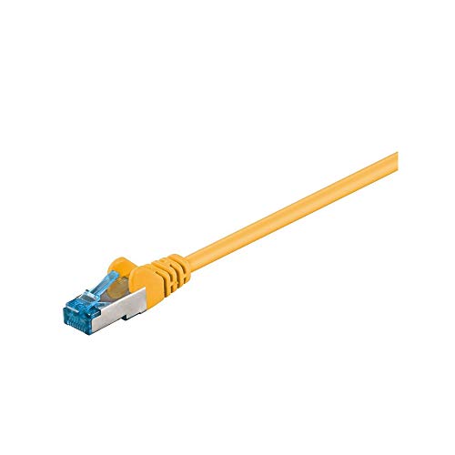 Goobay 93781 RJ45 Patchkabel CAT 6A S/FTP PiMF / 500 MHz Netzwerkkabel / Kupfer Internetkabel halogenfrei / RJ 45 Stecker / LAN Kabel / Gelb / 3m von goobay