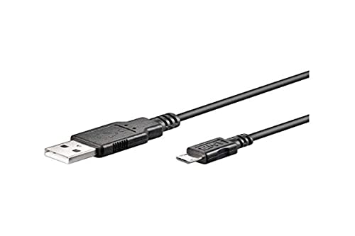 Goobay 93920 USB A auf Micro USB B Kabel 3m / Handykabel 480 Mbits / Ladekabel USB 2.0 zu Micro USB Type B Stecker Adapterkabel / Kupferleiter / Schwarz / 3 Meter von goobay