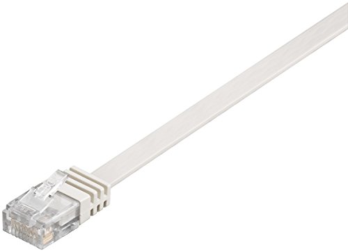 Goobay 94252 CAT 6 Flach-Patchkabel, U/UTP, Weiß von goobay