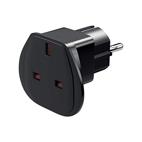 Goobay 94271 Reiseadapter, UK-Buchse > Schutzkontaktstecker (Typ F, CEE 7/7) von goobay