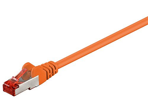 Goobay 94468 CAT 6 Patchkabel, S/FTP (PiMF), Orange, , 1.00 m Kabellänge von goobay