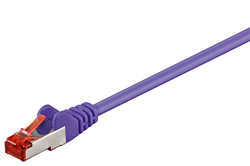 Goobay 94541 CAT 6 Patchkabel, S/FTP (PiMF), Violett von goobay