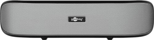 Goobay 95041 Stereo Lautsprecher 6W für TV PC Handy Mac & Laptop USB Soundbar 2x 3W, Soundsystem mit digitalem Verstärker & Subwoofer Membran, Schwarz von goobay