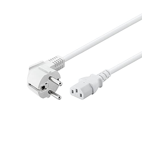 Goobay 95140 Kaltgerätekabel 2m / C13 Kaltgerätebuchse & 90 Grad Schutzkontaktstecker Winkelstecker / Universelles PC Monitor PC Stromkabel C13 Netzkabel / Weiß / 2 m Goobay 95140 Kaltgerätekabel 2m / C13 Kaltgerätebuchse & 90 Grad Schutzkontaktstecker Winkelstecker / Universelles PC Monitor PC Stromkabel C13 Netzkabel / Weiß / 2 m von goobay