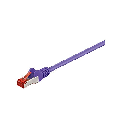Goobay 95653 CAT 6 Patchkabel, S/FTP (PiMF), Violett, LSZH Halogenfrei, Kupfer von goobay