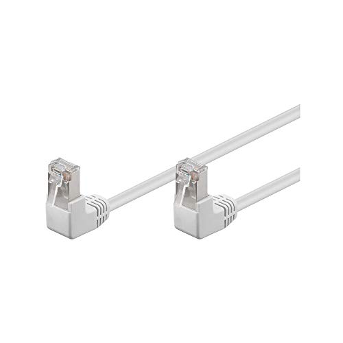 Goobay 96060 CAT 5e Patchkabel 2x 90° Gewinkelt, F/UTP, Weiß von goobay