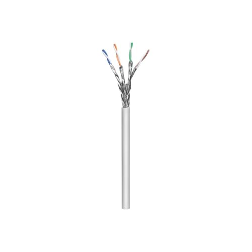 Goobay 96094 Netzwerkkabel CAT 6 A Verlegekabel 100m CAT 6A Kabel S/FTP Patchkabel halogenfrei Ethernet Kabel ohne Stecker Grau LAN Kabel 100 Meter von goobay