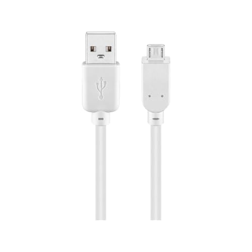 Goobay 96194 USB A auf Micro USB B Kabel 3m / Handykabel 480 Mbits / Ladekabel USB 2.0 zu Micro USB Type B Stecker Adapterkabel / Kupferleiter / Weiß / 3 Meter Goobay 96194 USB A auf Micro USB B Kabel 3m / Handykabel 480 Mbits / Ladekabel USB 2.0 zu Micro USB Type B Stecker Adapterkabel / Kupferleiter / Weiß / 3 Meter von goobay